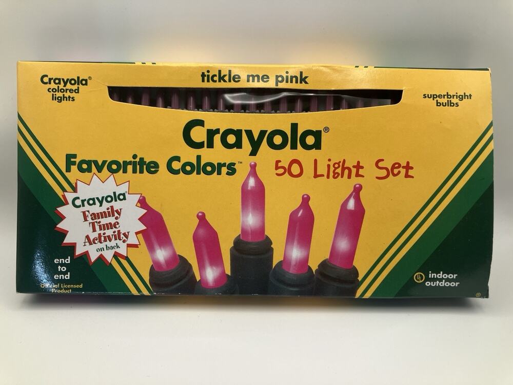 Crayola Favorite Colors 50 Light Sets - Tickle Me Pink- Tested. Works.